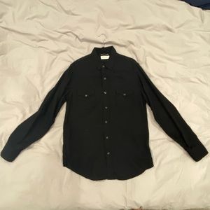 Saint Laurent Denim Black Button Shirt Men